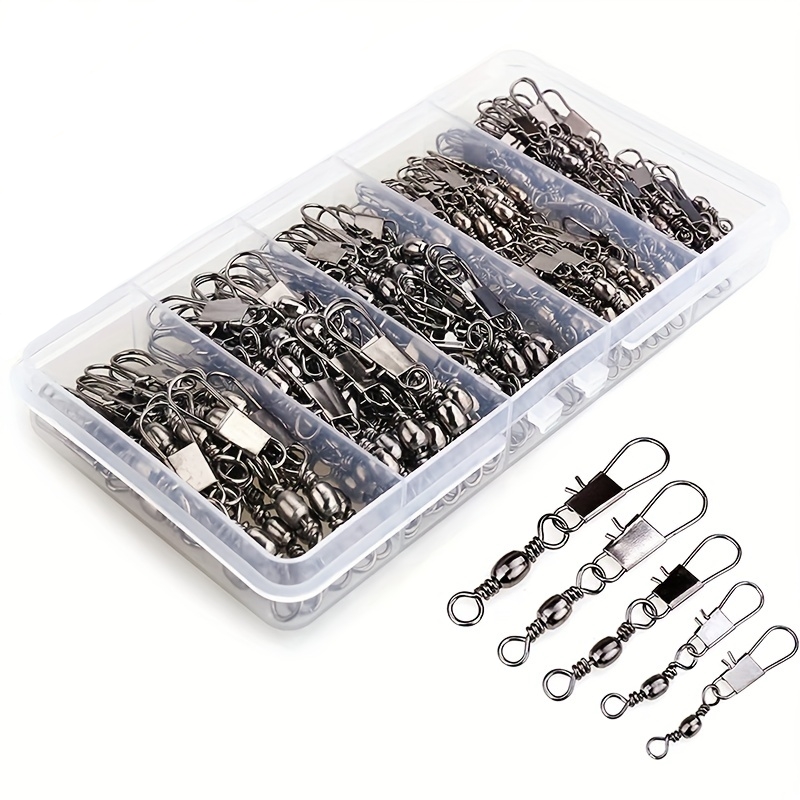 Fishing Lure Spinnerbait - 50/200pcs Barrel Snap Swivel Fishing Accessories,