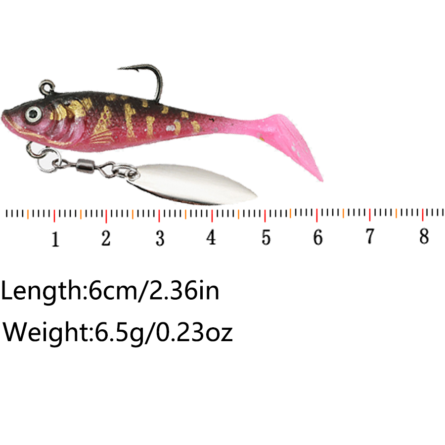 5PCS T-Tail Soft Bait Artifici - Fishing Lure Blade Bait recension och pris
