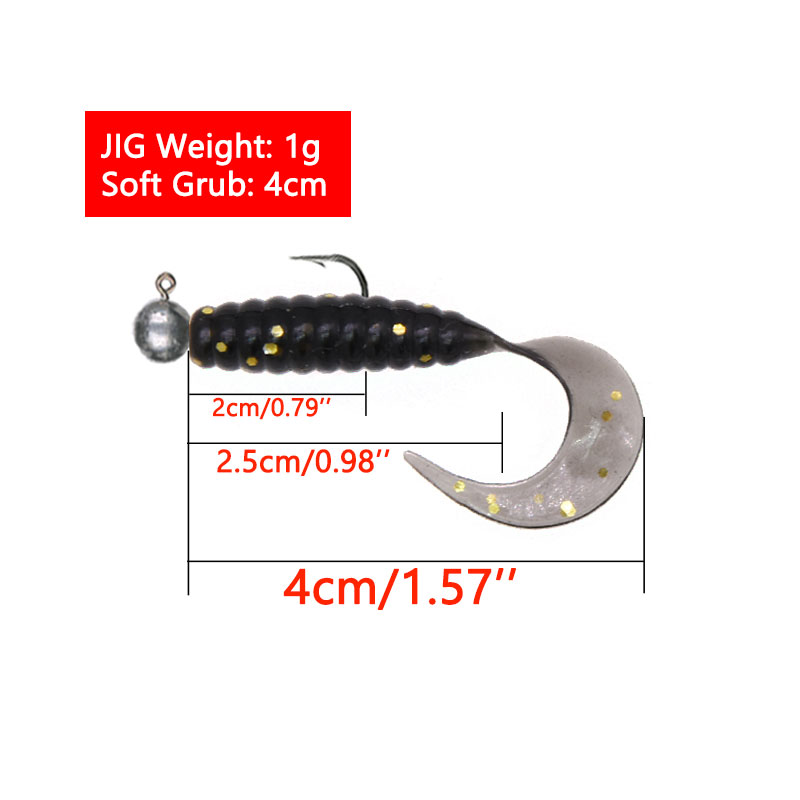 JYJ 5pcs/bag 1g jig hook with  - Fishing Lure Soft Plastic recension och pris