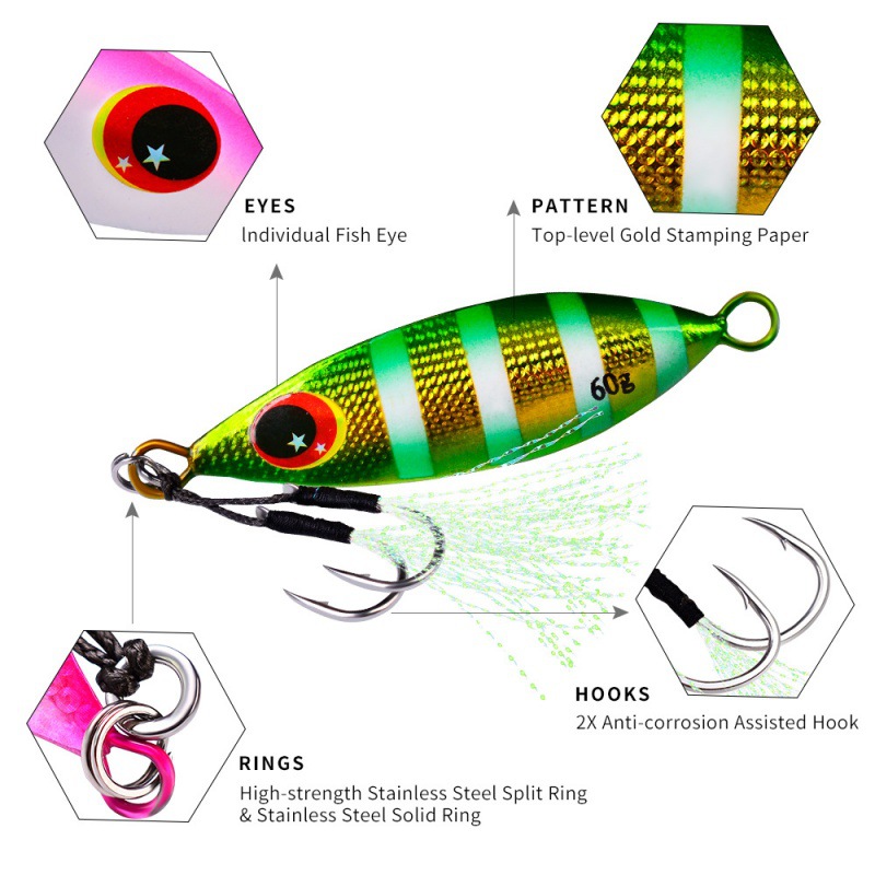Metal Slow Jig Lure Hard Artif - Fishing Lure Buzzbait recension och pris