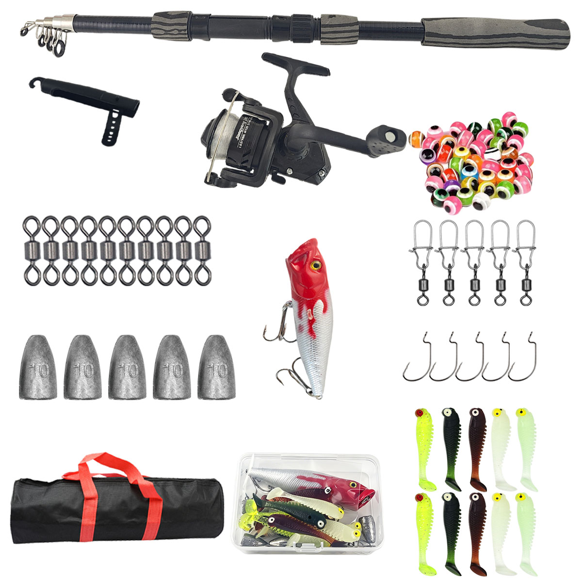 Portable Telescopic Fishing Ro - Fishing Lure Spinner recension och pris