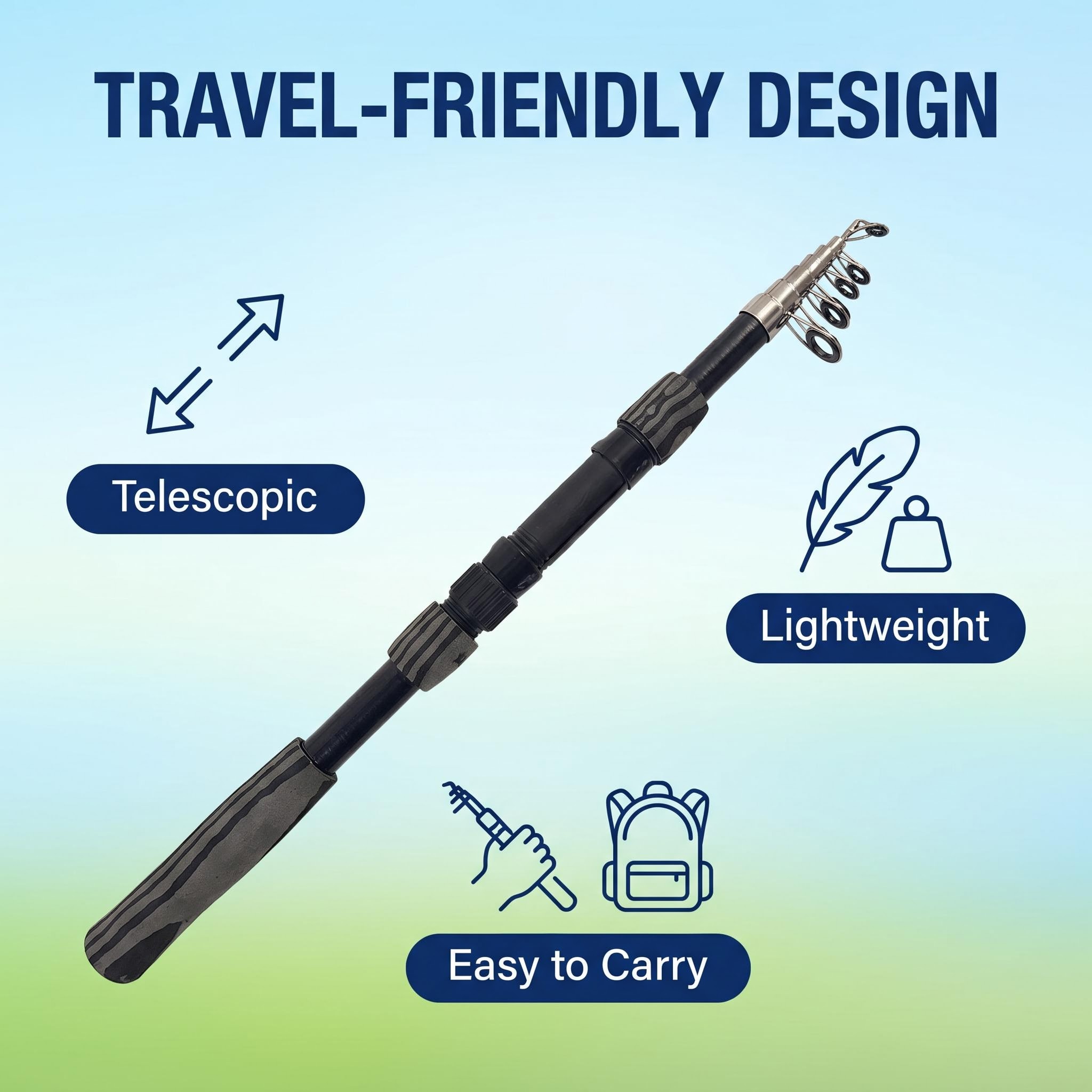 Portable Telescopic Fishing Ro - Fishing Lure Spinner recension och pris