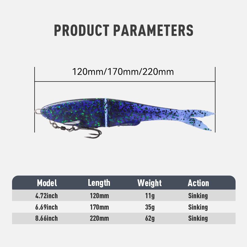 1pc Soft Jointed Swimbait Sink - Fishing Lure Popper recension och pris