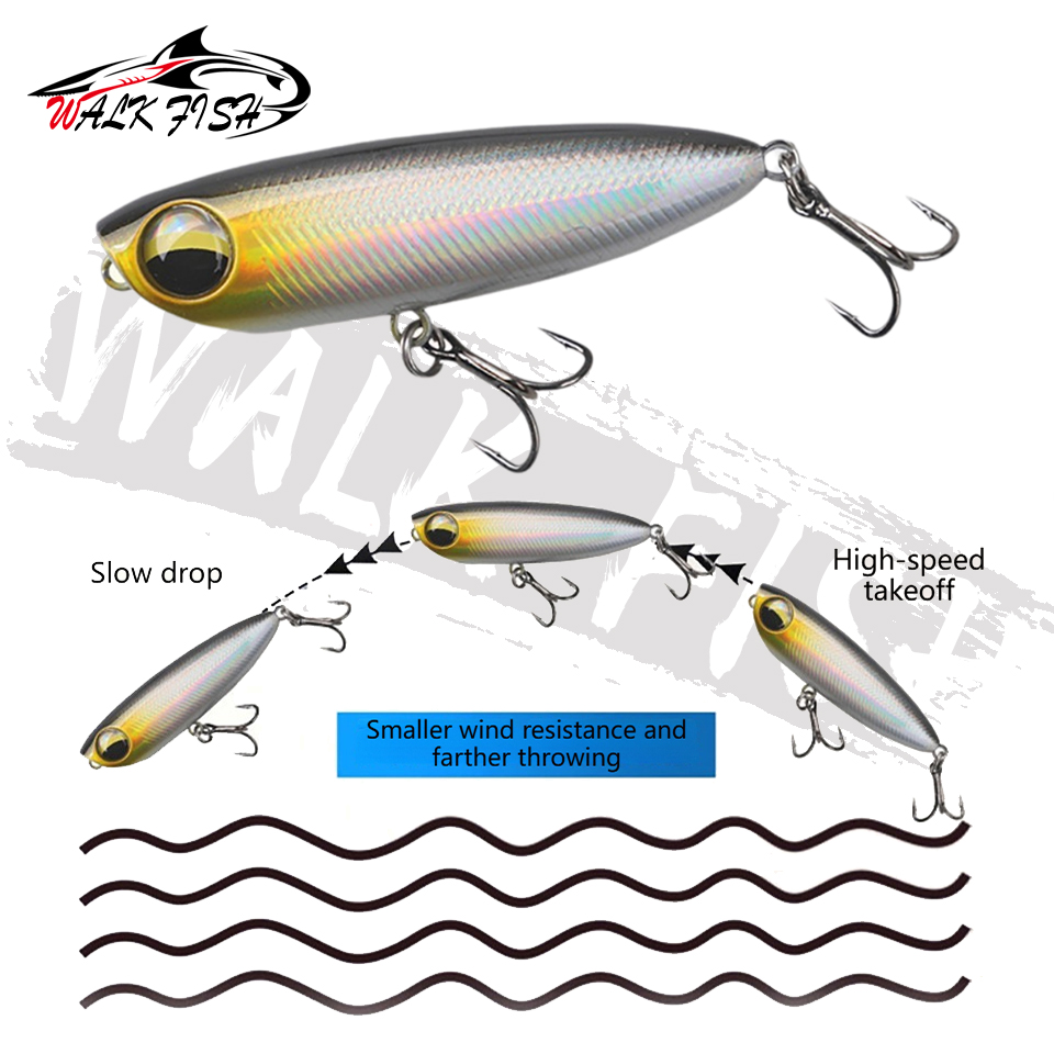 WALK FISH 1Pcs 6cm 5.6g Topwat - Fishing Lure Popper recension och pris