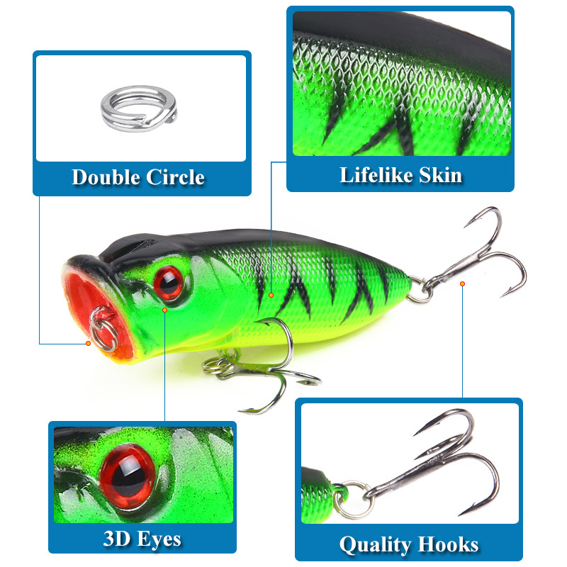 6pcs 6colors（opp bag）/5pcs 5co - Fishing Lure Popper recension och pris
