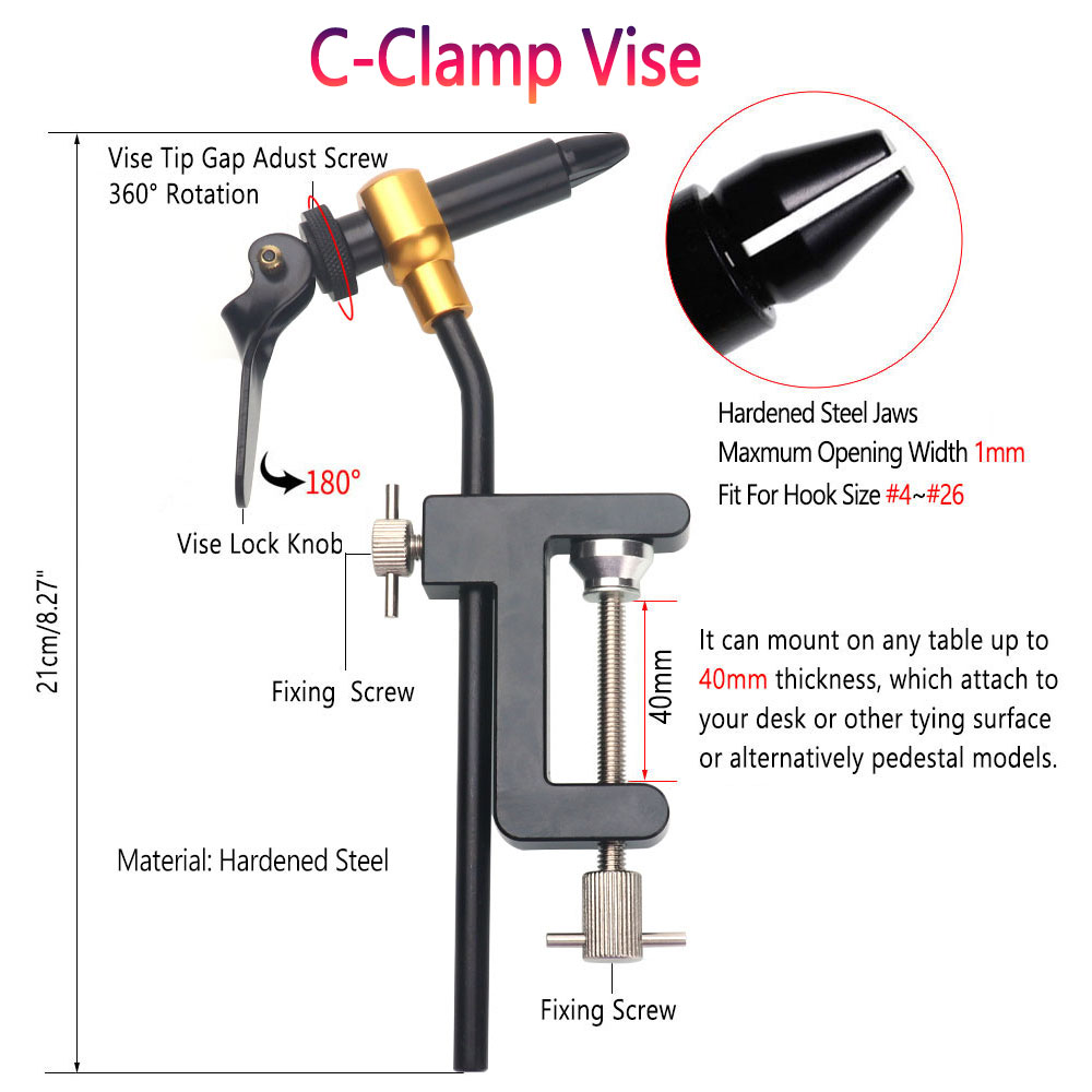 8pc/Set Hardened Steel C-Clamp - Fishing Lure Making Kit recension och pris