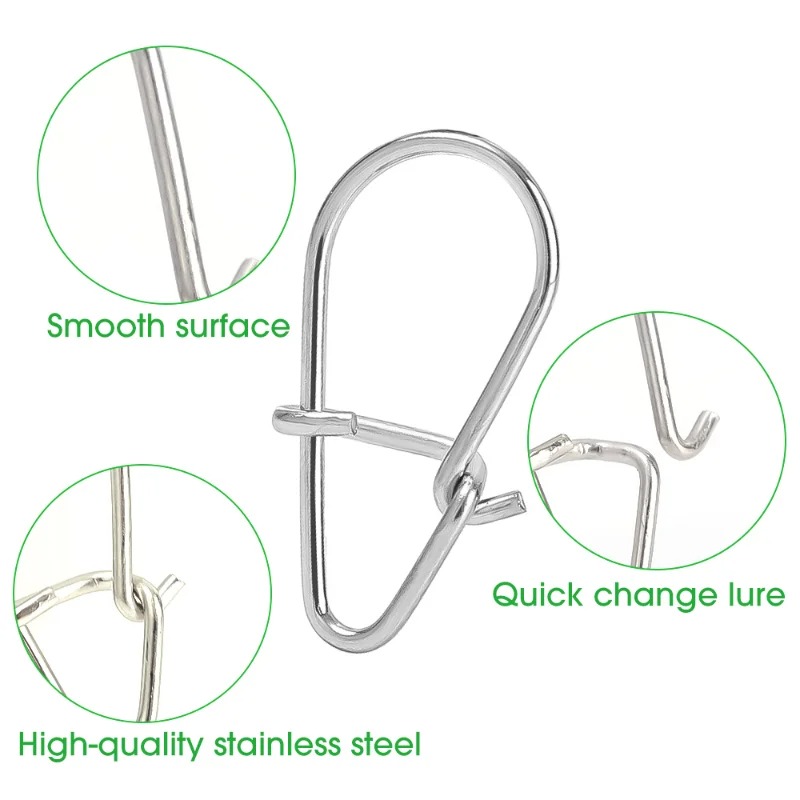 100PCS Stainless Steel Fishing - Fishing Lure Accessories recension och pris
