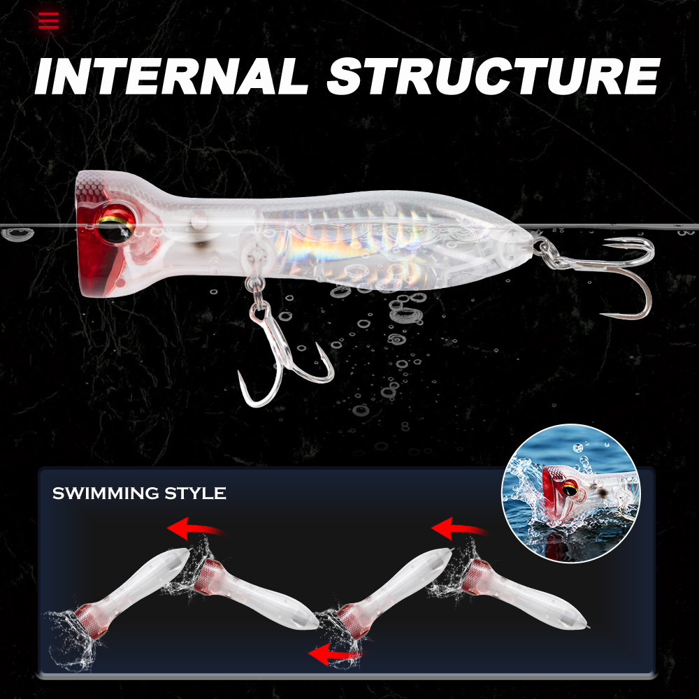 Hunthouse Topwater Floating Po - Fishing Lure Popper recension och pris