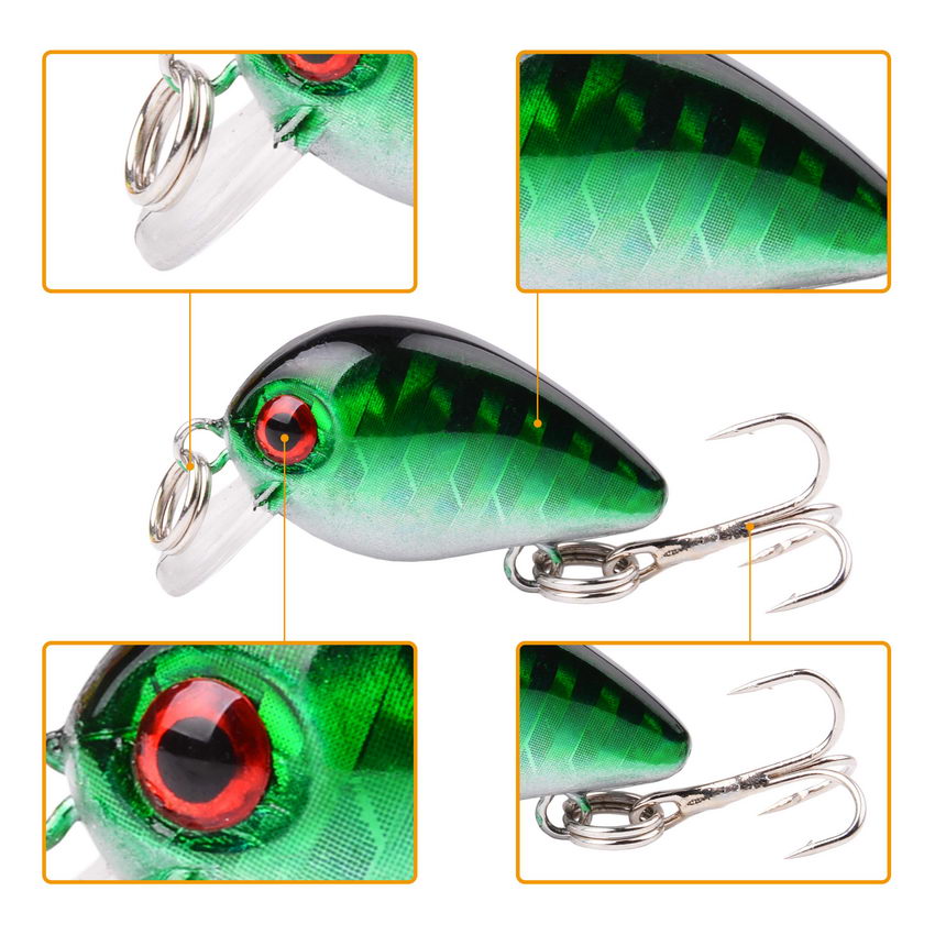 30mm 2g Crazy wobbler Mini Top - Fishing Lure Topwater recension och pris